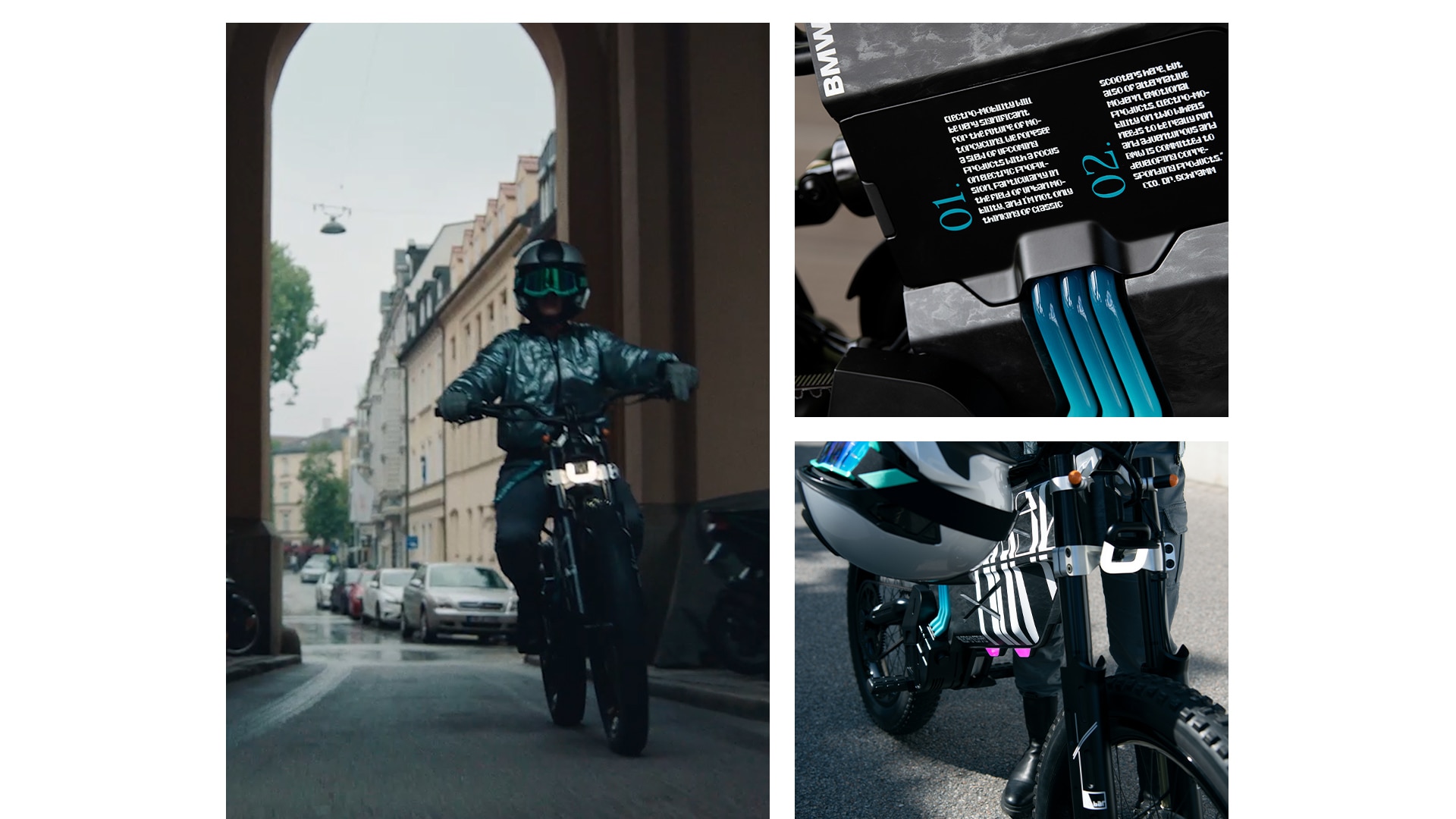 BMW Motorrad Vision AMBY with rider.