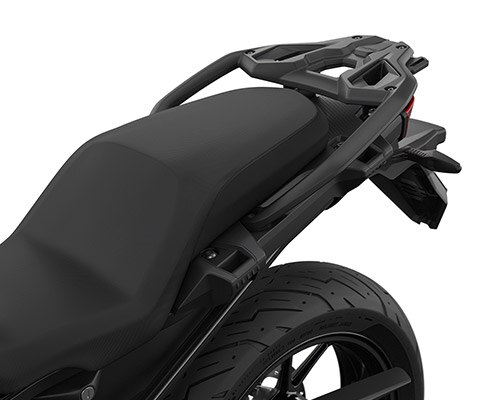 We see the seat of the F 750 GS.