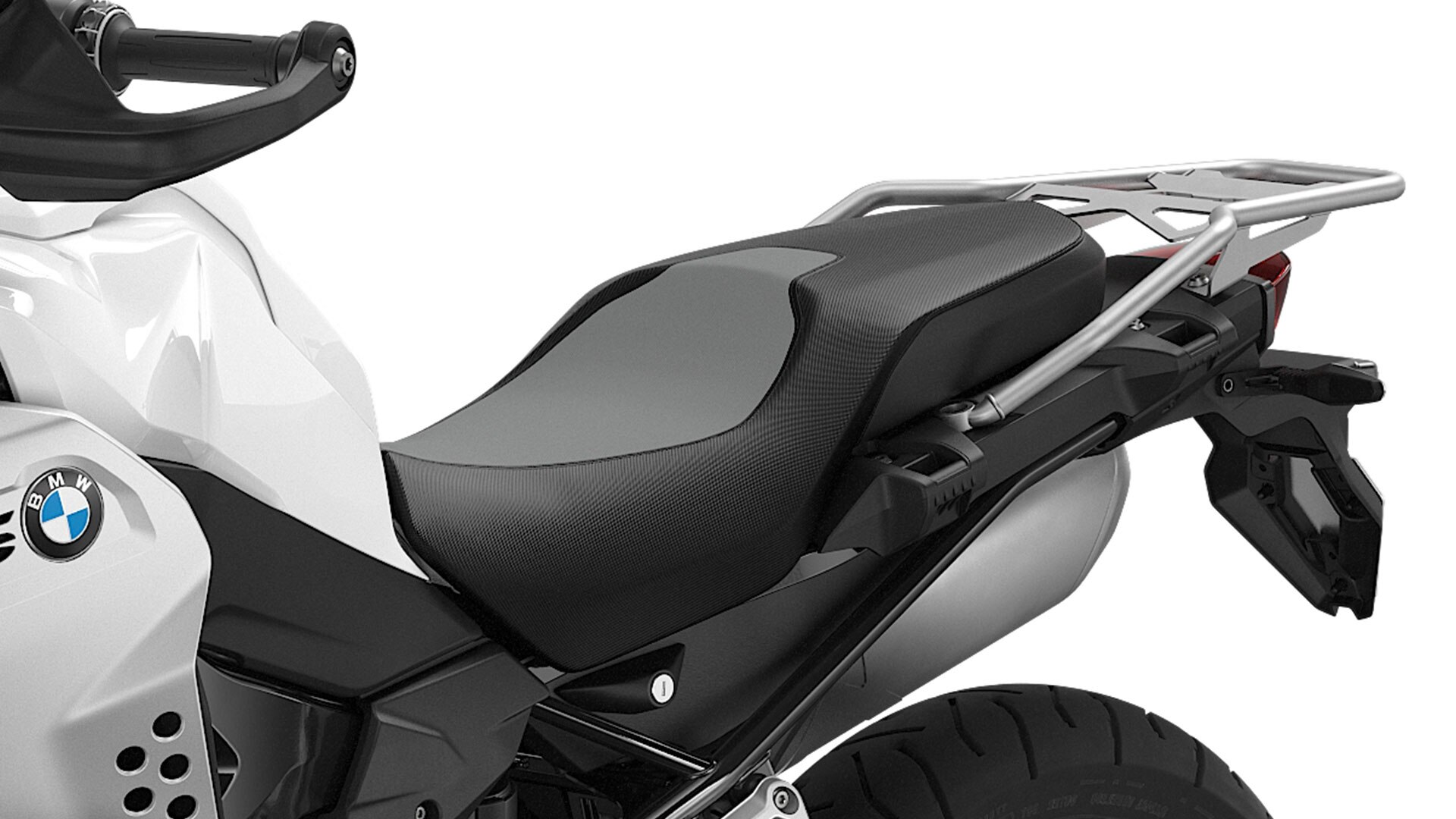 We see the Comfort seat of the F 850 GS Adventure.