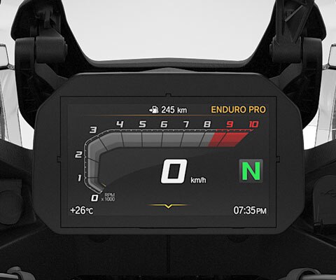 We see the 6.5” TFT display of the F 850 GS Adventure.